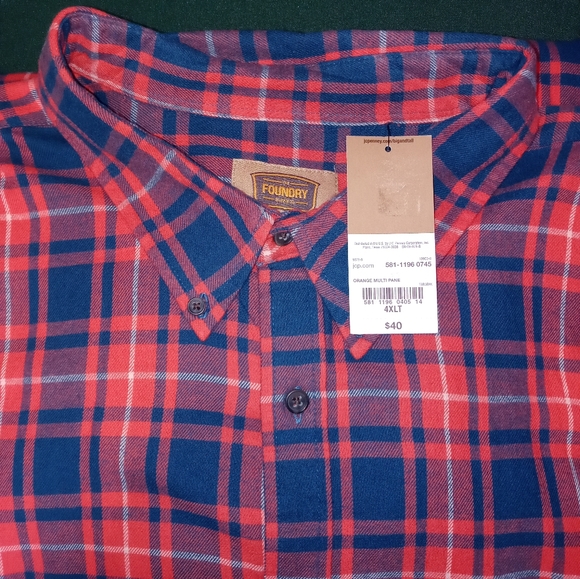 Foundry supply co. Big and tall flannel shirt - Picture 2 of 10